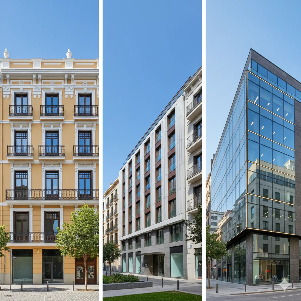 Diferentes proyectos de rehabilitación de fachadas realizados en Málaga por ITE y Fachadas Málaga.