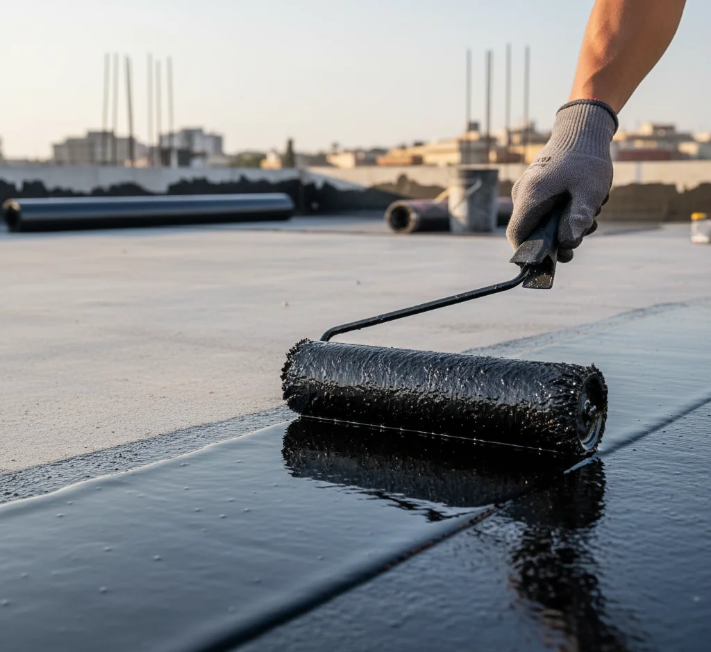 Técnico de ITE y Fachadas Málaga mostrando planos de rehabilitación a una pareja beneficiaria de subvención.